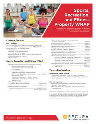Sports, Recreation, and Fitness Property WRAP Sell Sheet